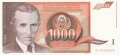 Yugoslavia From 1971 1000 Dinara, 26.11.1990